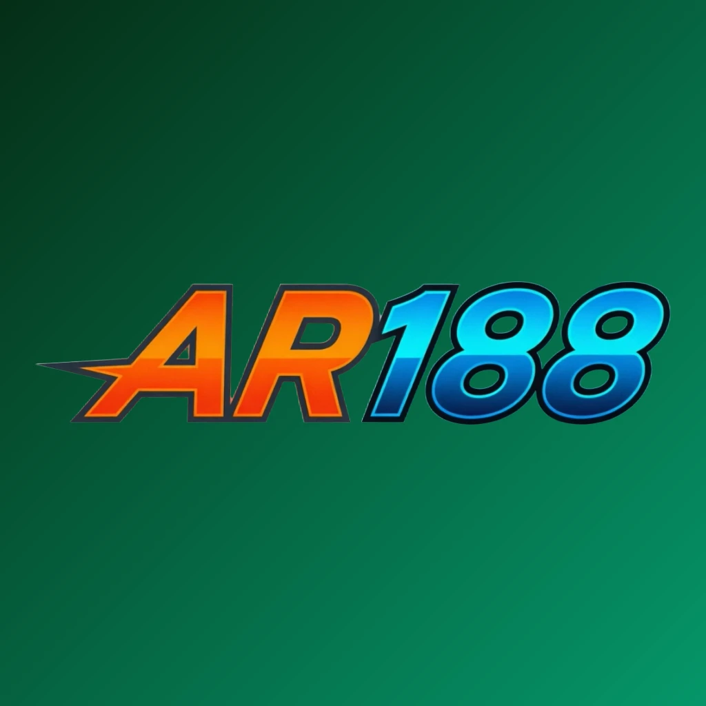 AR188 logo design with transparent background featuring bold modern text